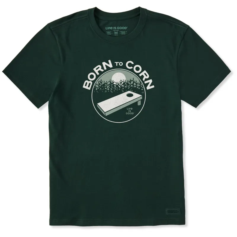 Men's Born to Corn Short Sleeve Crusher Tee sold by Life is Good