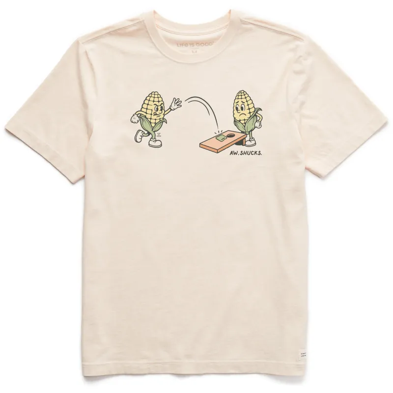 Men's Aw Shucks Cornhole Short Sleeve Crusher Tee made by Life is Good