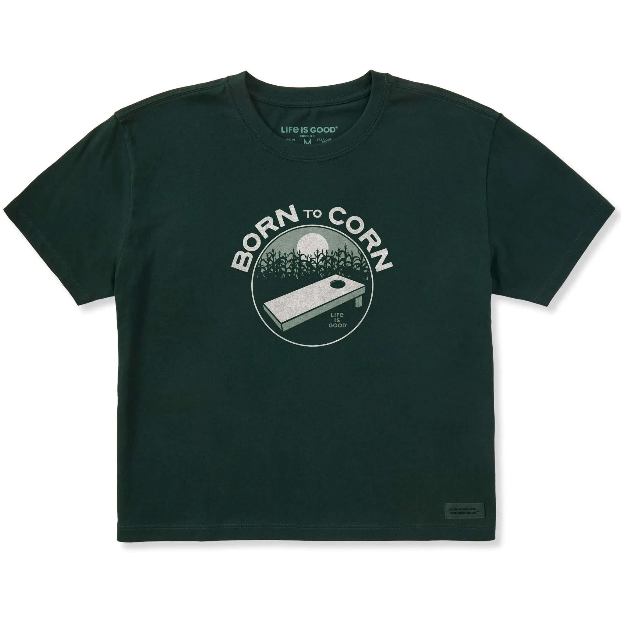 Women's Born to Corn Short Sleeve Crusher Boxy Tee sold by Life is Good