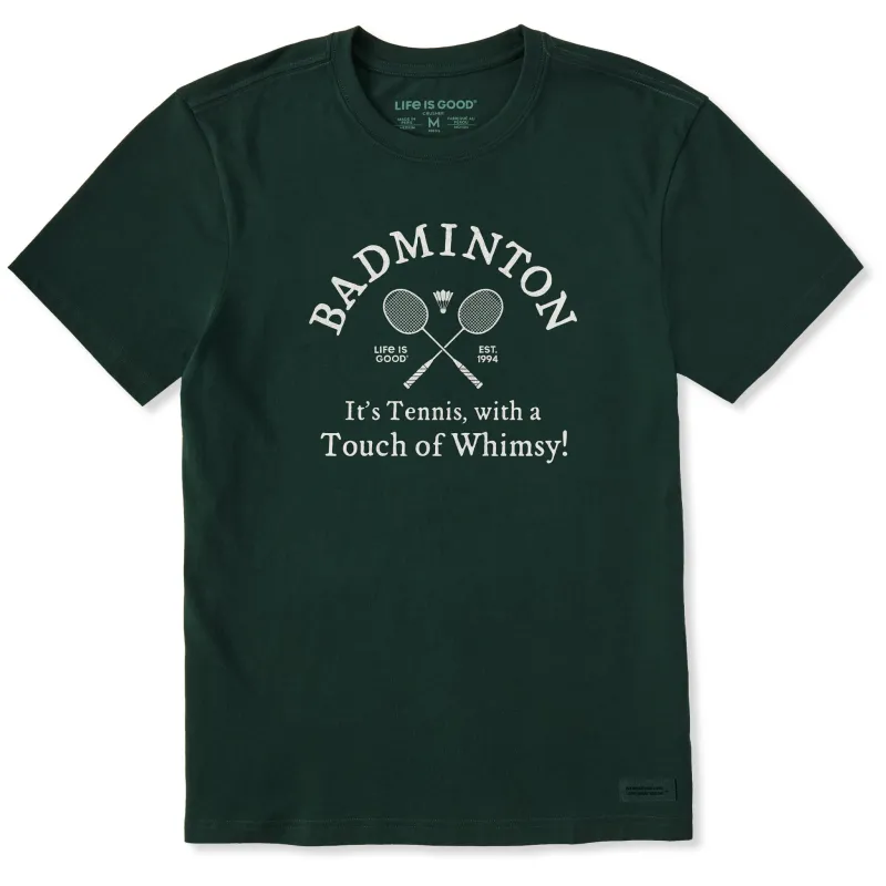 Men's Badminton Short Sleeve Tee sold by Life is Good