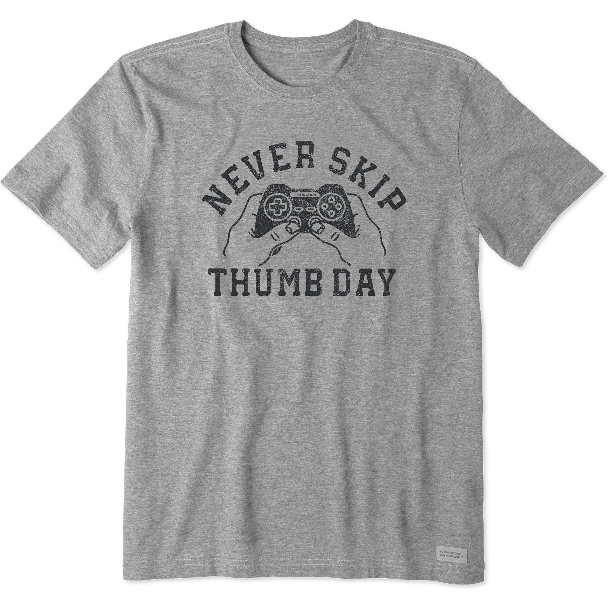 Men's Never Skip Thumb Day Short Sleeve Tee sold by Life is Good