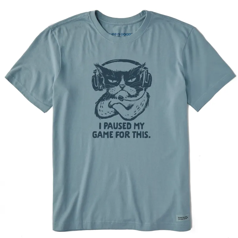 Men's I Paused My Game For This Short Sleeve Crusher Tee sold by Life is Good