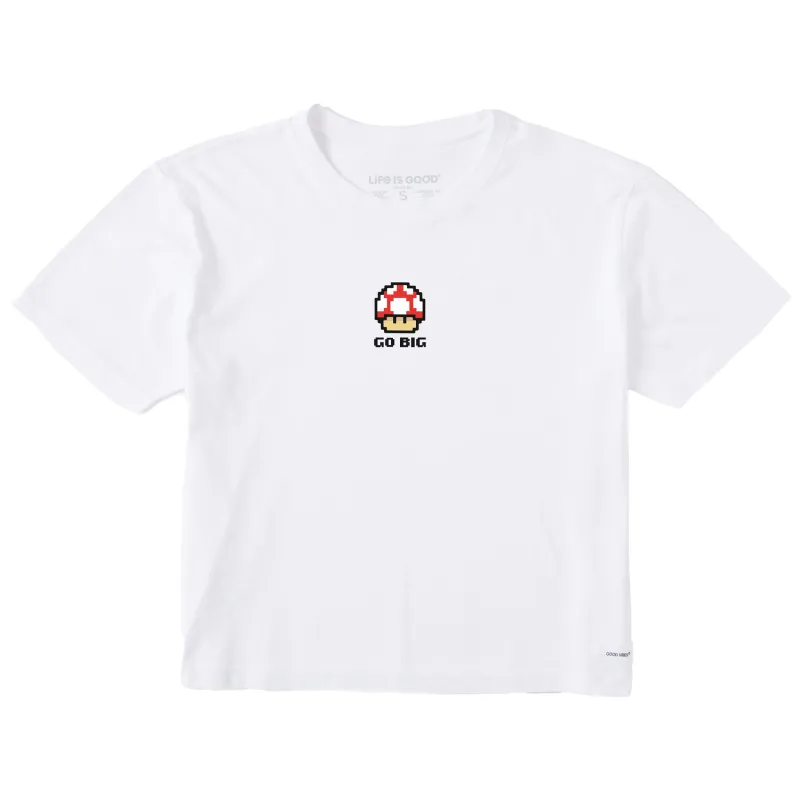 Women's Go Big Mushroom Short Sleeve Crusher Boxy Tee made by Life is Good