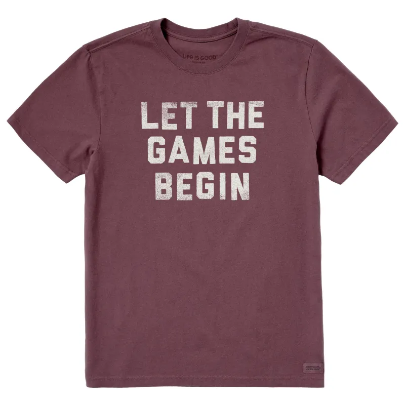 Men's Let the Games Begin Short Sleeve Crusher Tee sold by Life is Good