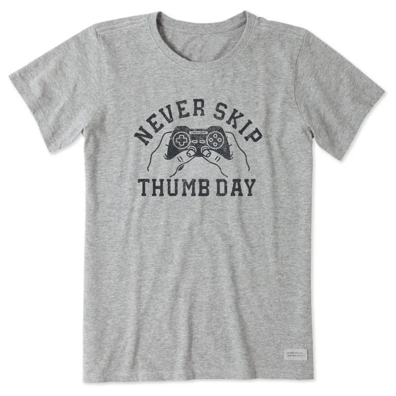 Women's Never Skip Thumb Day Short Sleeve Tee sold by Life is Good