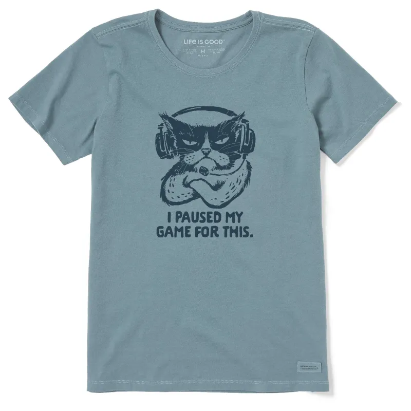 Women's I Paused My Game For This Short Sleeve Crusher Tee sold by Life is Good