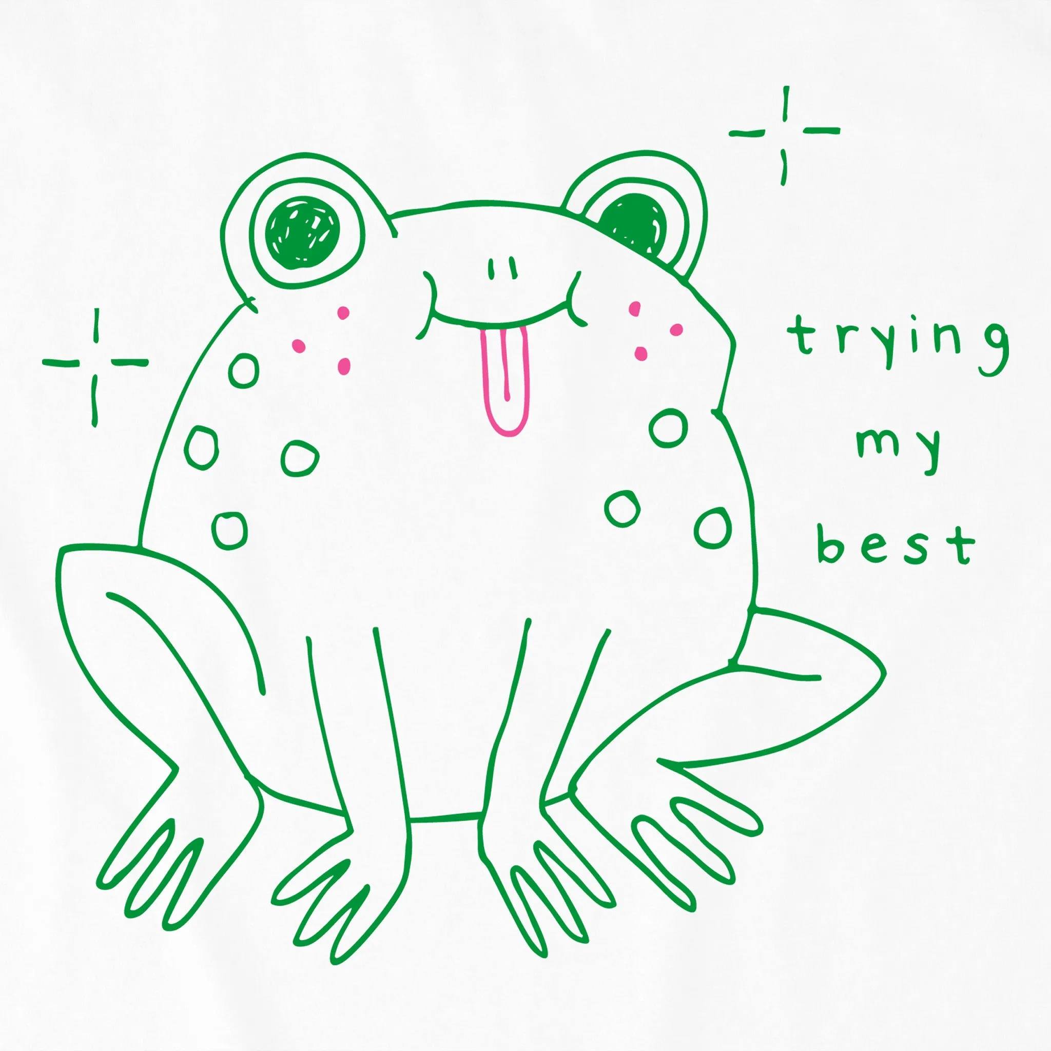 Women's Trying My Best Frog Short Sleeve Crusher Boxy Tee sold by Life is Good product image thumbnail 2