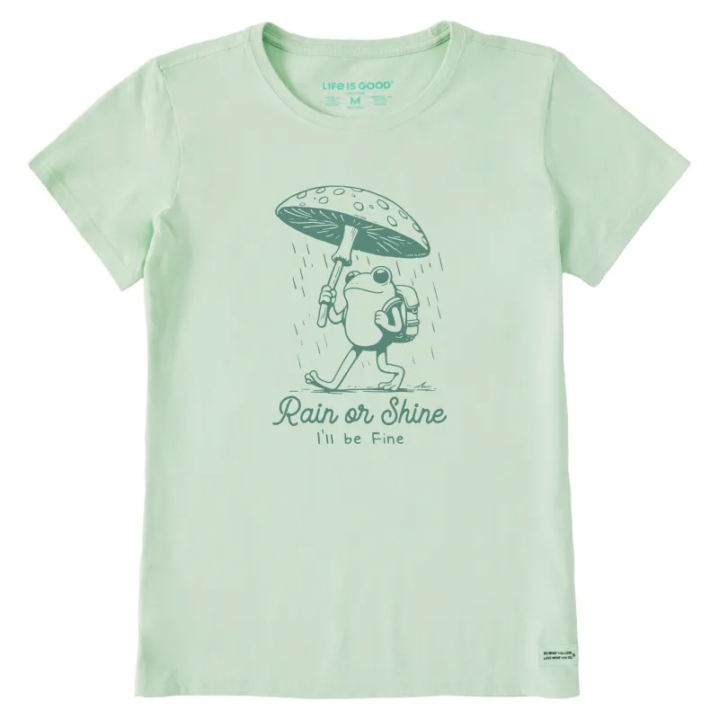 Women's Rain or Shine Frog Short Sleeve Crusher Tee sold by Life is Good
