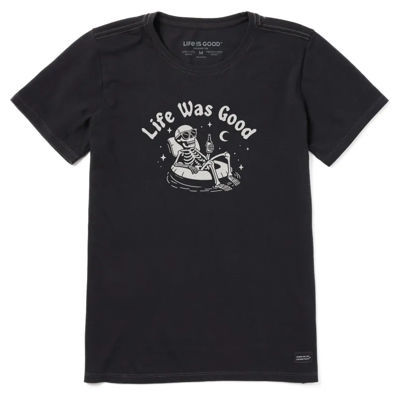 Women's Life Was Good Skeleton Floatie Short Sleeve Tee sold by Life is Good