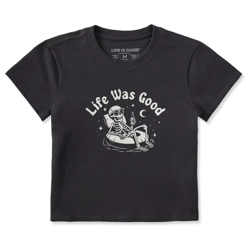 Women's Life Was Good Skeleton Floatie Crusher-LITE Shrunken Tee sold by Life is Good