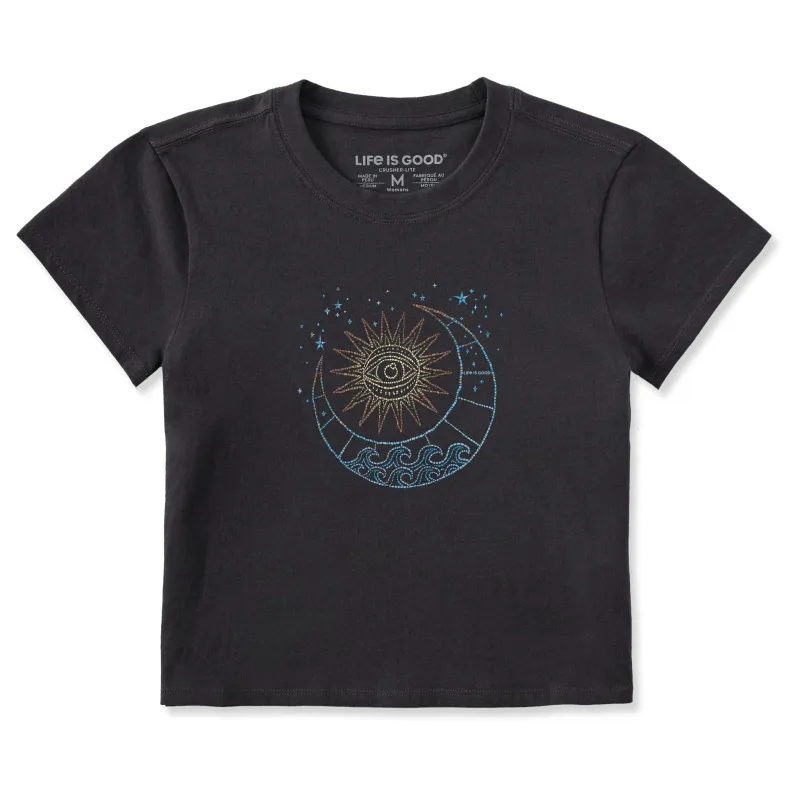 Women's Moon Sun Mosaic Crusher-LITE Shrunken Tee sold by Life is Good