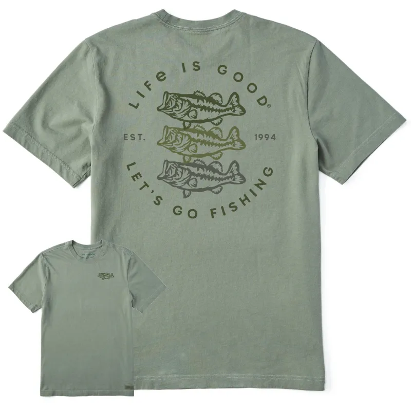 Men's Let's Go Fishing Short Sleeve Tee sold by Life is Good
