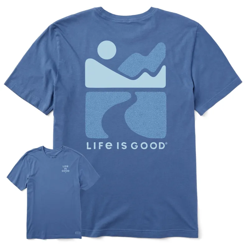 Men's Clean Mountain Scene Short Sleeve Tee sold by Life is Good