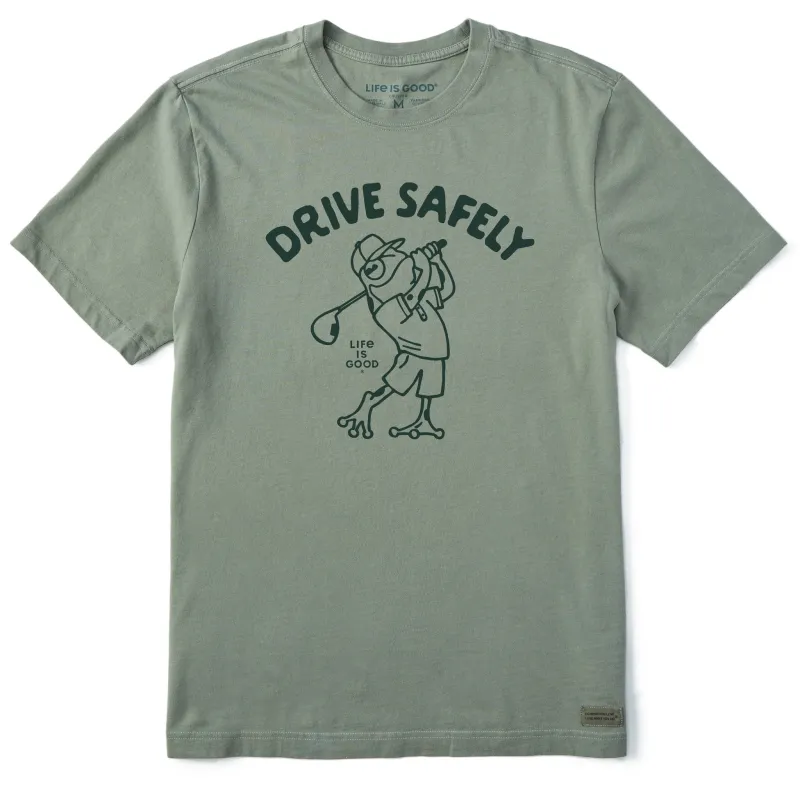 Men's Drive Safely Frog Golf Short Sleeve Tee sold by Life is Good