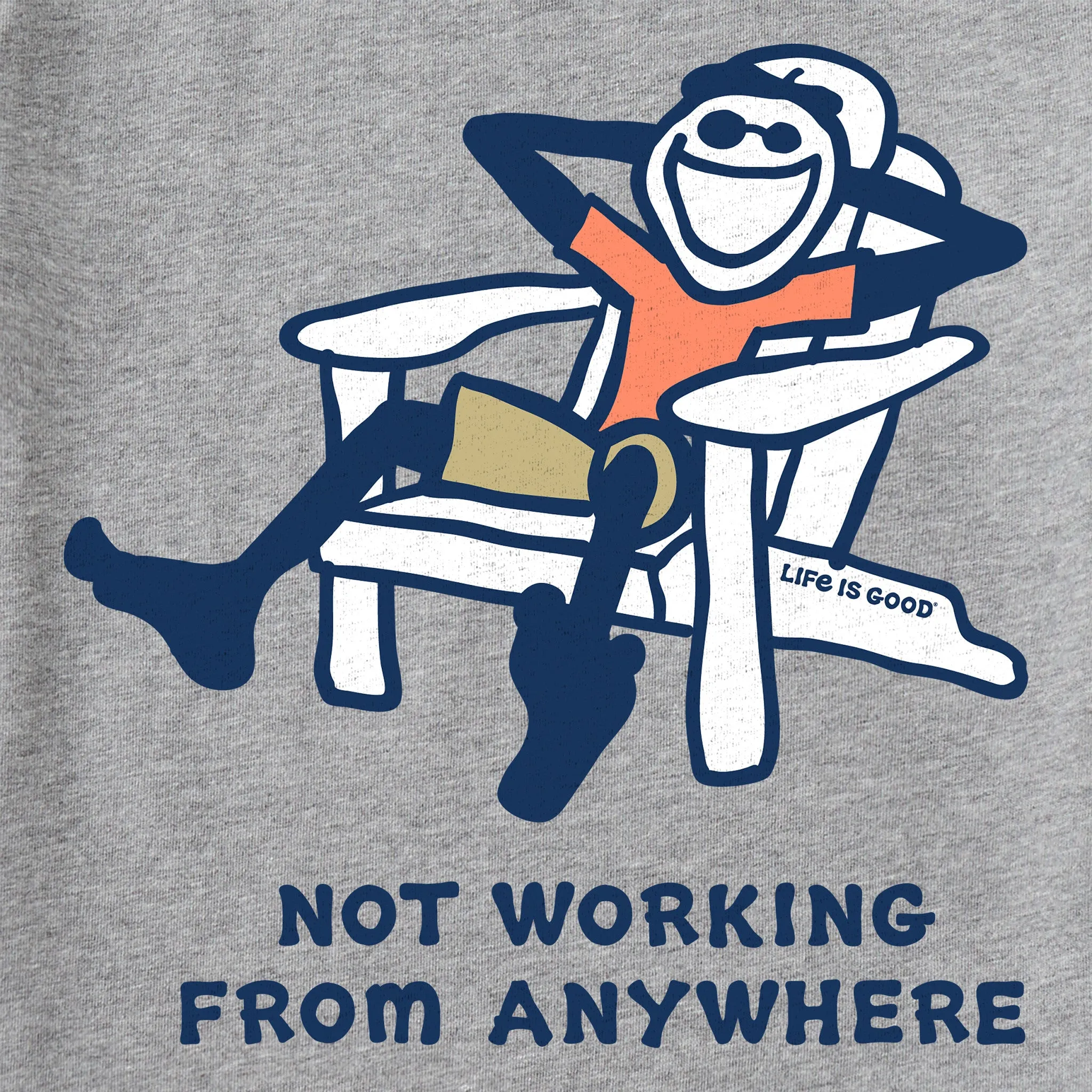 Men's Jake Not Working Short Sleeve Tee sold by Life is Good product image thumbnail 4