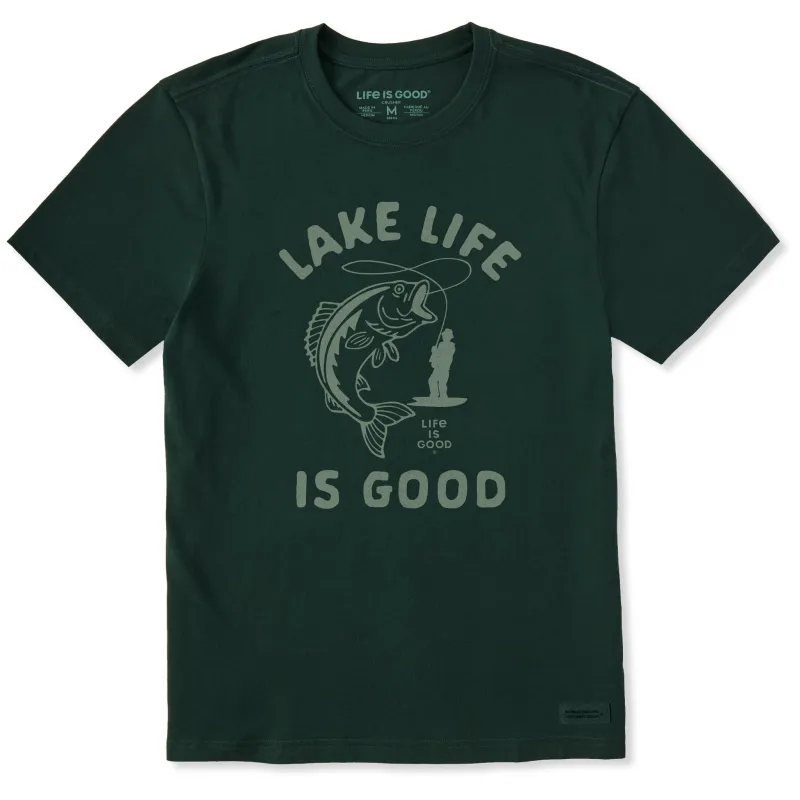 Men's Lake Life Large Mouth Bass Short Sleeve Crusher Tee sold by Life is Good
