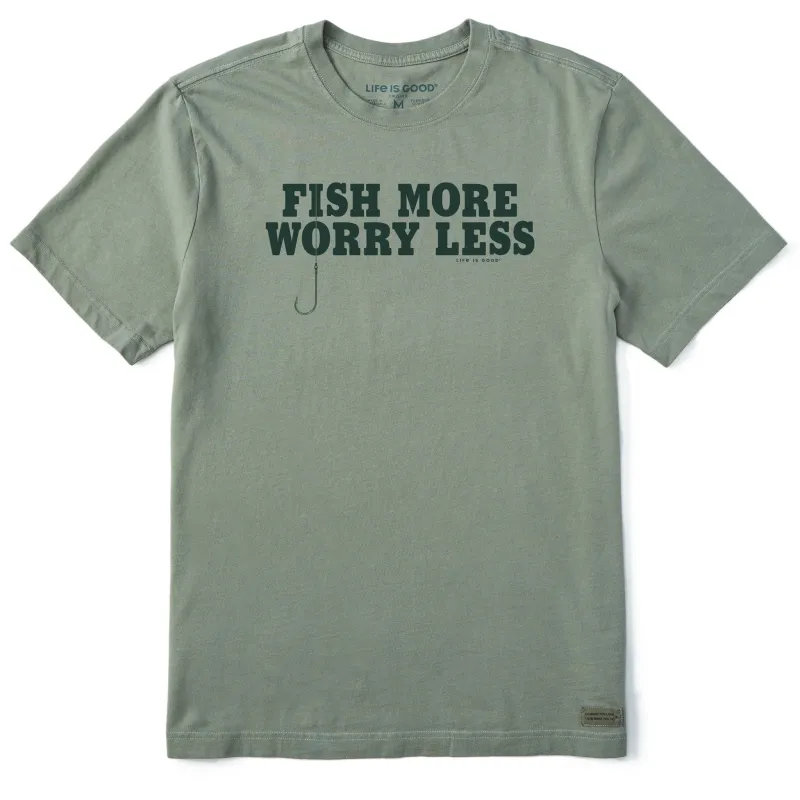 Men's Fish More Hook Short Sleeve Tee sold by Life is Good