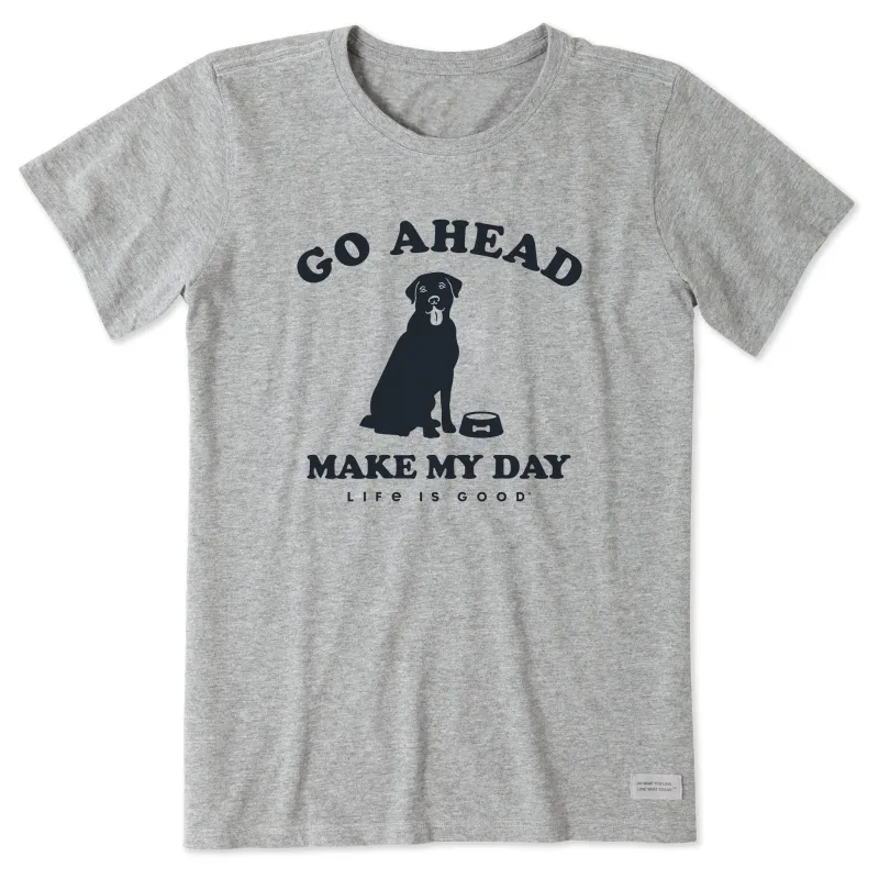 Women's Make My Day Dog Bowl Short Sleeve Tee sold by Life is Good