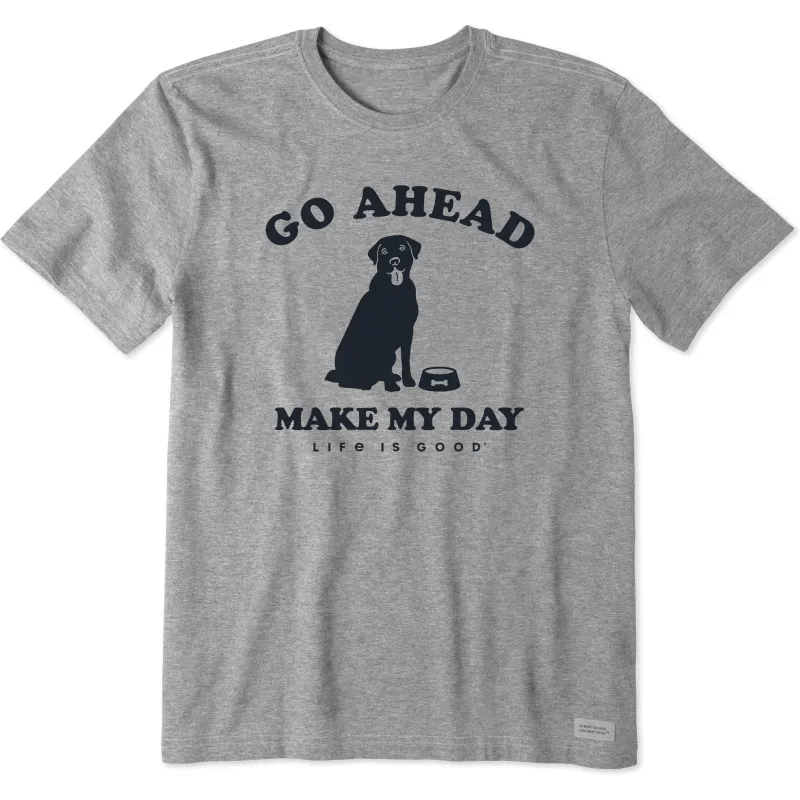 Men's Make My Day Dog Bowl Short Sleeve Tee sold by Life is Good