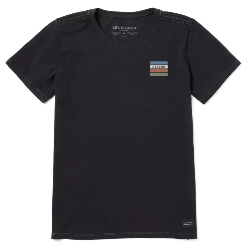 Women's LIG Color Square Stripes Short Sleeve Crusher Tee made by Life is Good