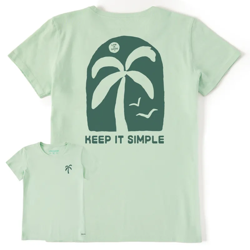 Women's Keep it Simple Lone Palm Short Sleeve Crusher Tee sold by Life is Good