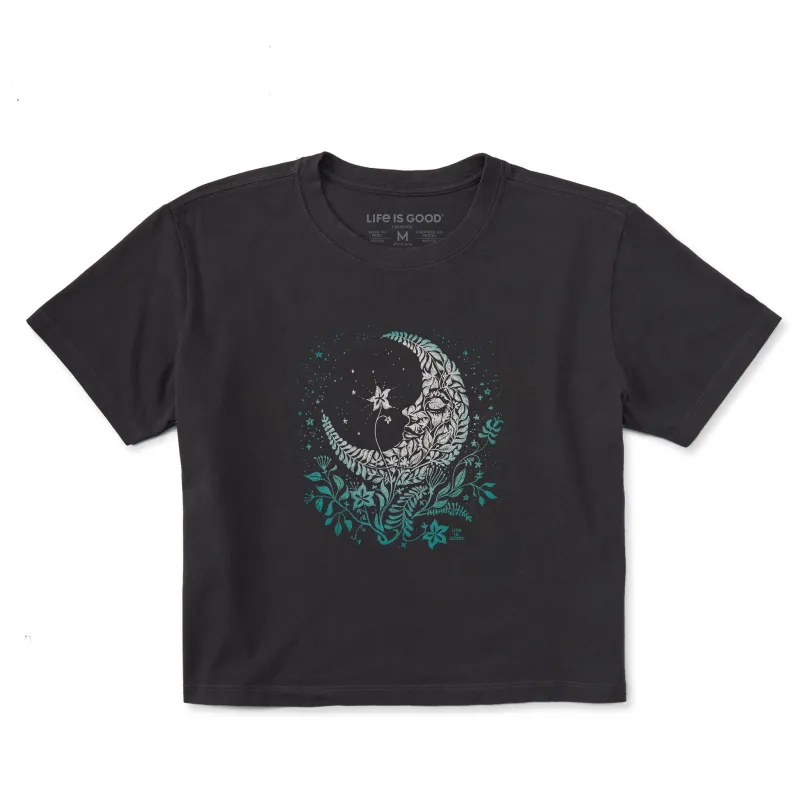 Women's Moon Bloom Short Sleeve Crusher Boxy Tee sold by Life is Good