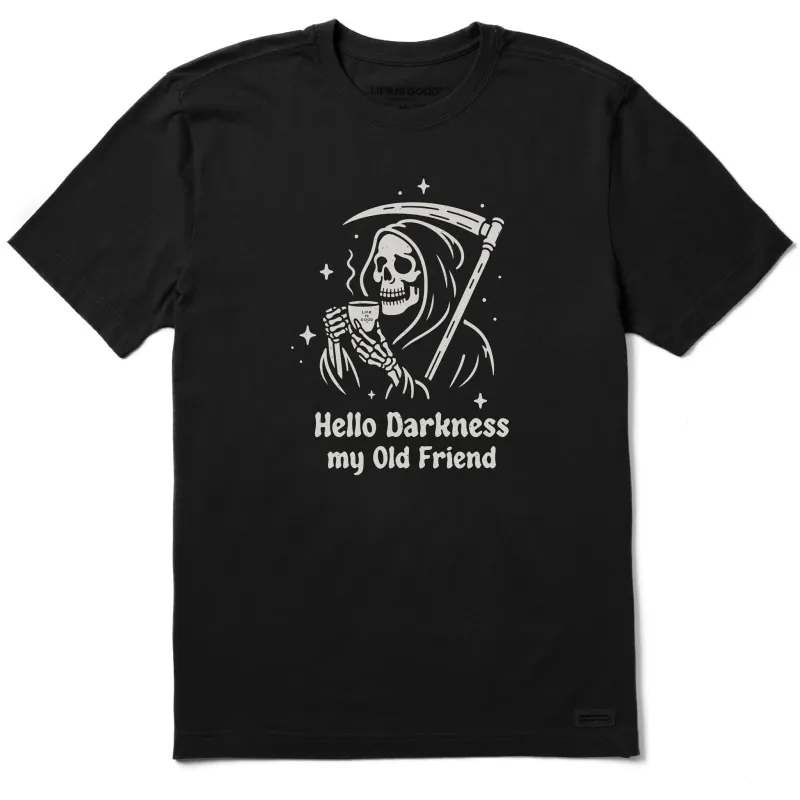 Men's Hello Darkness My Old Friend Grim Short Sleeve Tee sold by Life is Good