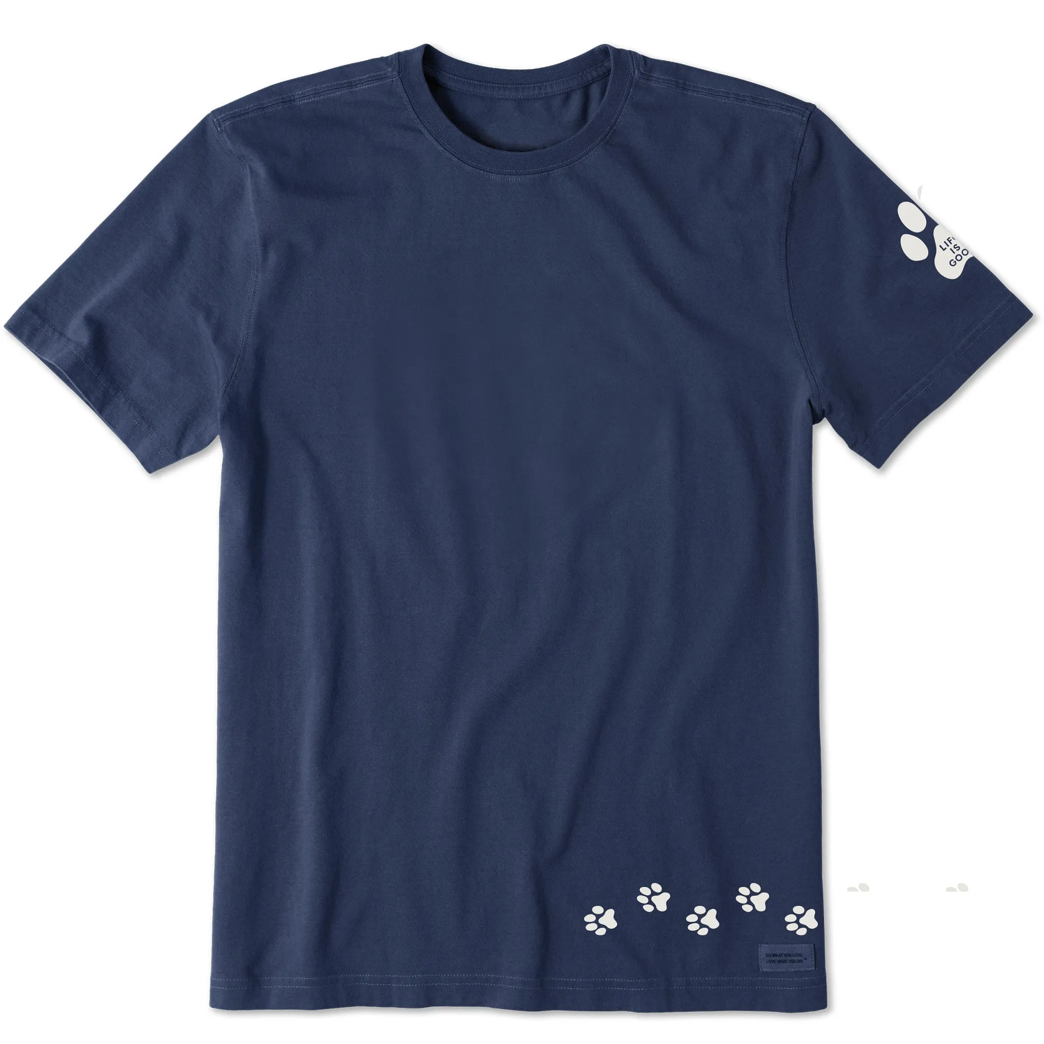 Men's Walking Paws Short Sleeve Crusher Tee sold by Life is Good