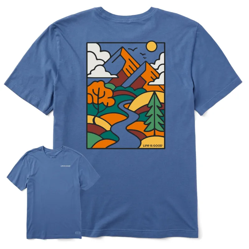 Men's What a Mountain Scene Short Sleeve Tee sold by Life is Good