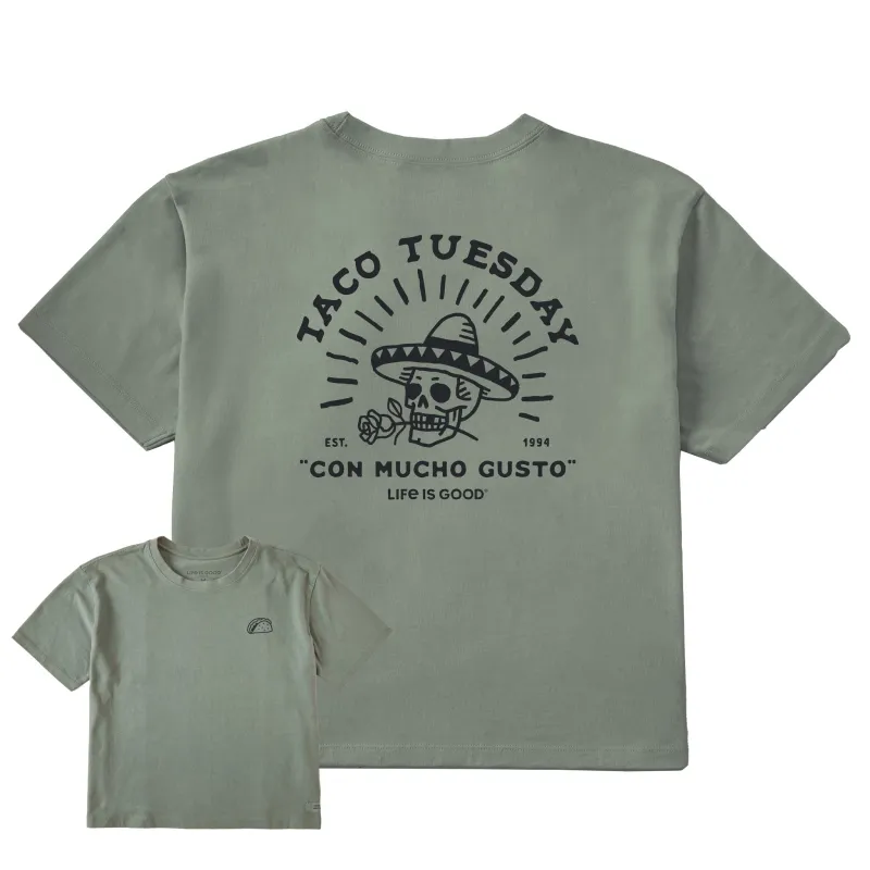 Women's Taco Tuesday Short Sleeve Crusher Boxy Tee made by Life is Good