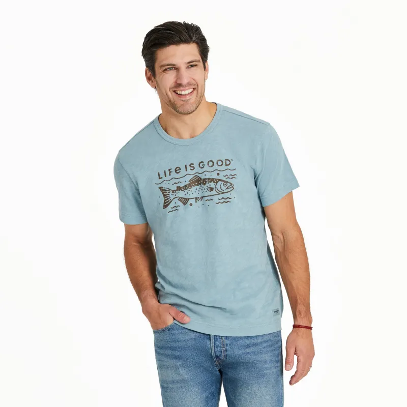 Men's Crafty Trout Slub Slim Fit Tee sold by Life is Good