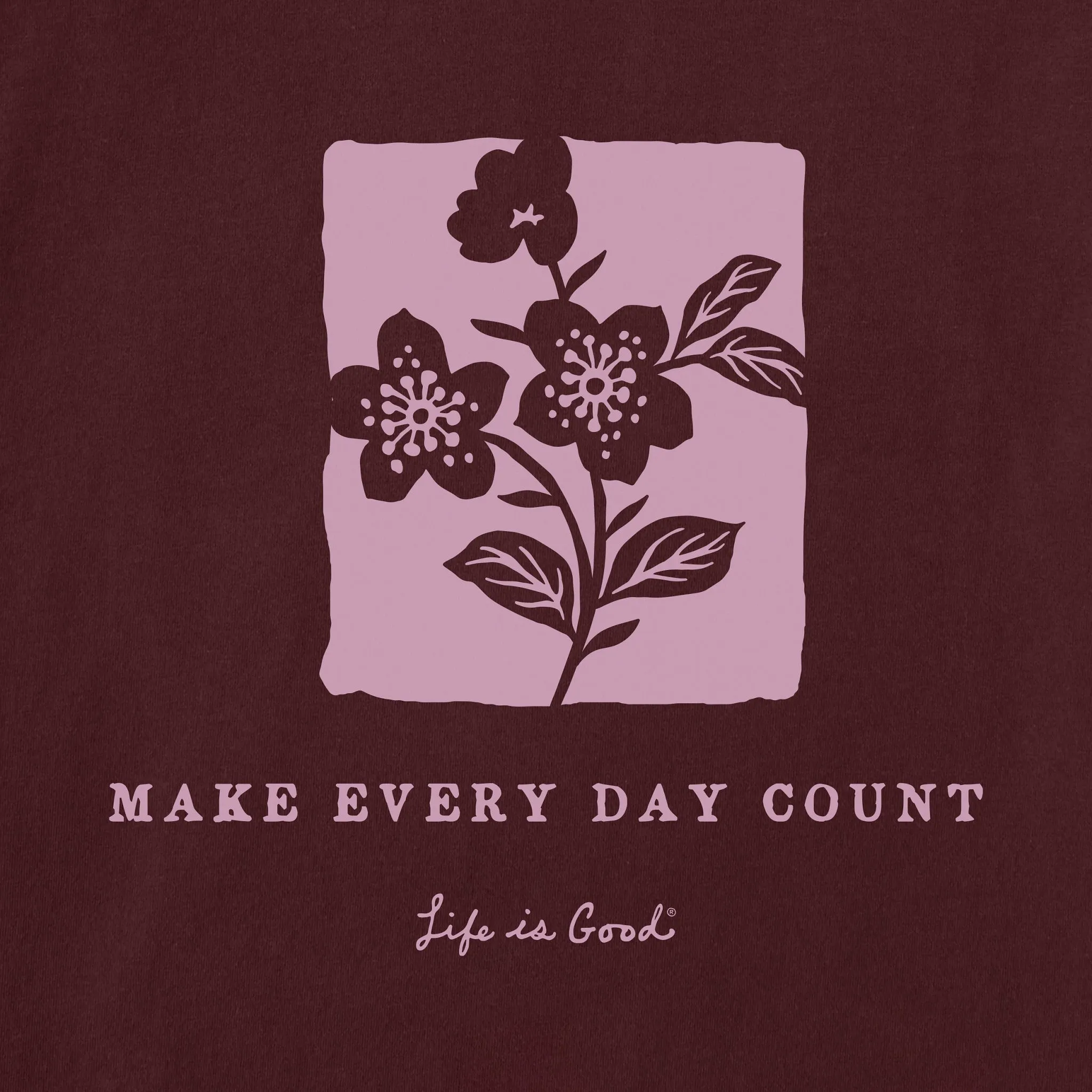 Women's Make Every Day Count Flowers Snuggle Up Sleep Vee sold by Life is Good product image thumbnail 2