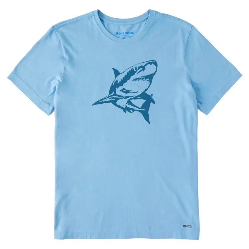 Men's Crafty Shark Short Sleeve Crusher Tee sold by Life is Good