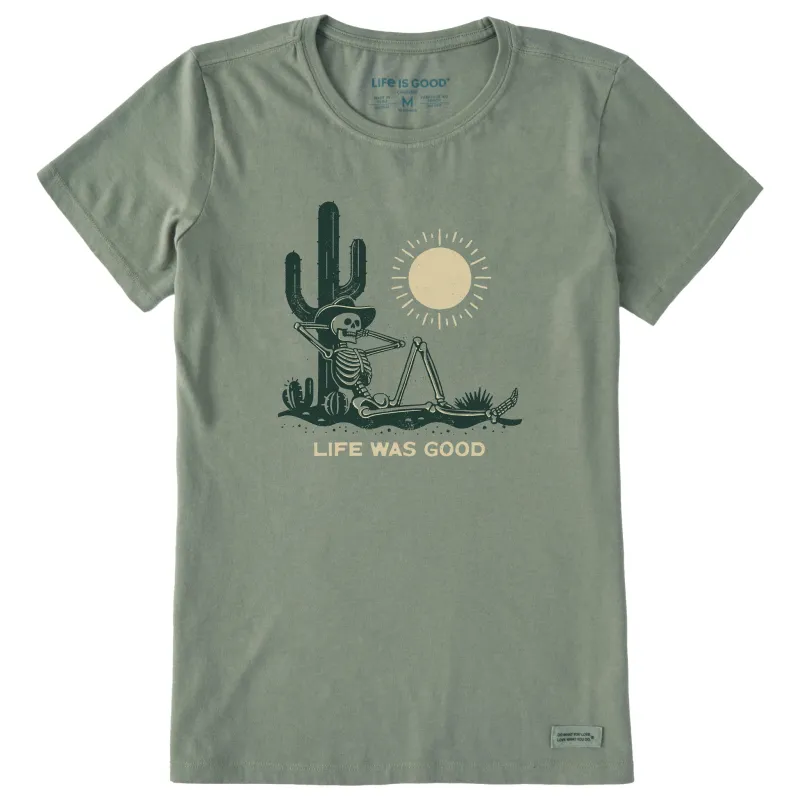 Women's Life was Good Cowboy Skull Short Sleeve Crusher Tee made by Life is Good