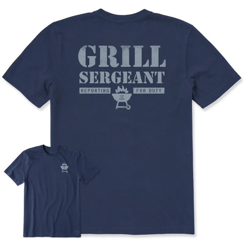 Men's Wordsmith Grill Sergeant Short Sleeve Crusher-LITE Tee sold by Life is Good