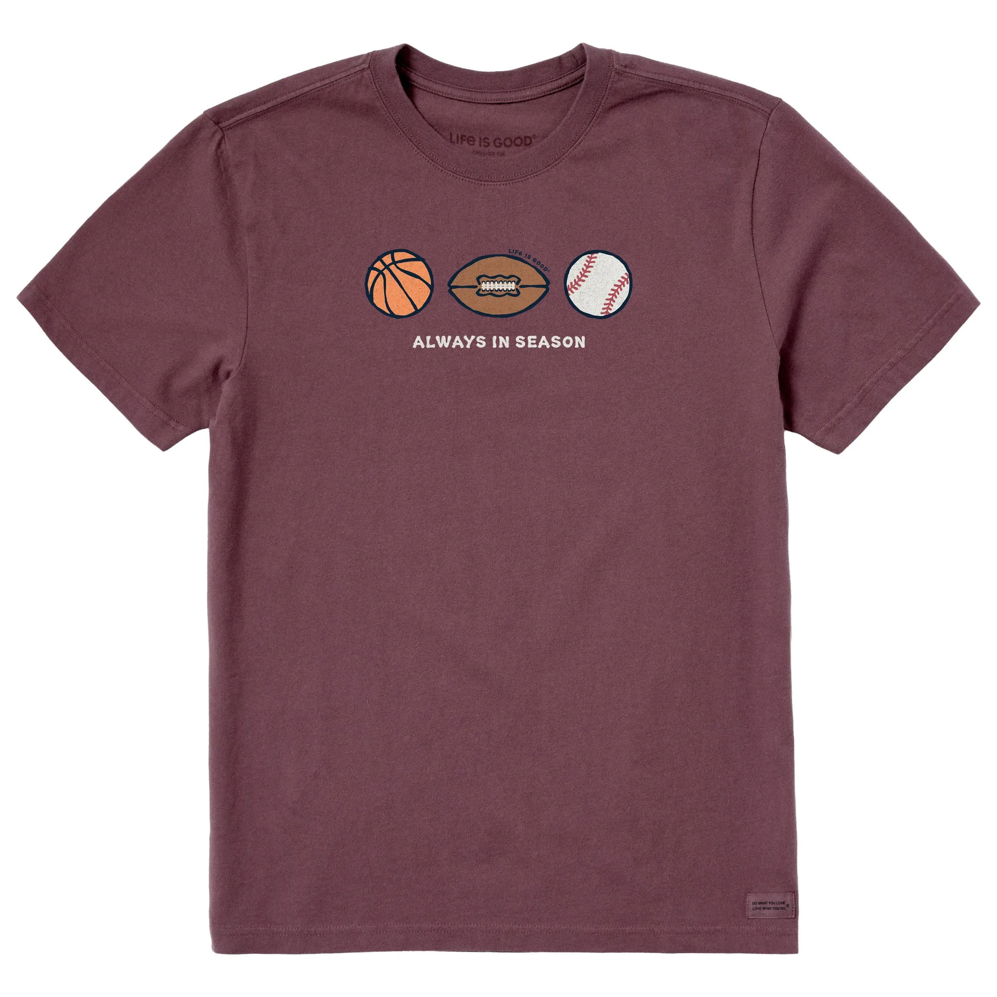 Men's Always in Season Short Sleeve Crusher Tee sold by Life is Good