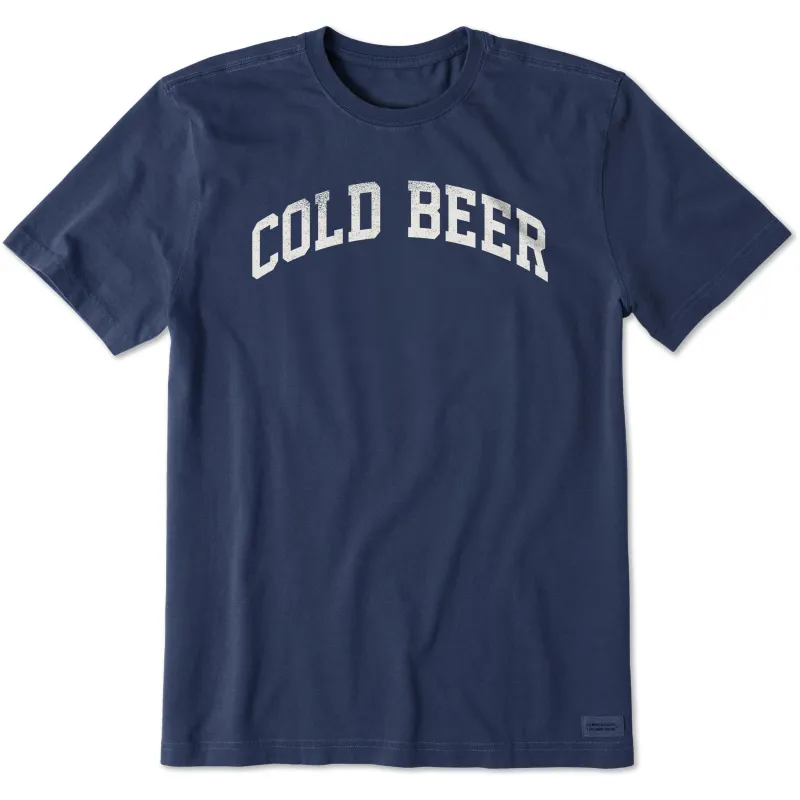 Men's Cold Beer Arch Short Sleeve Tee sold by Life is Good