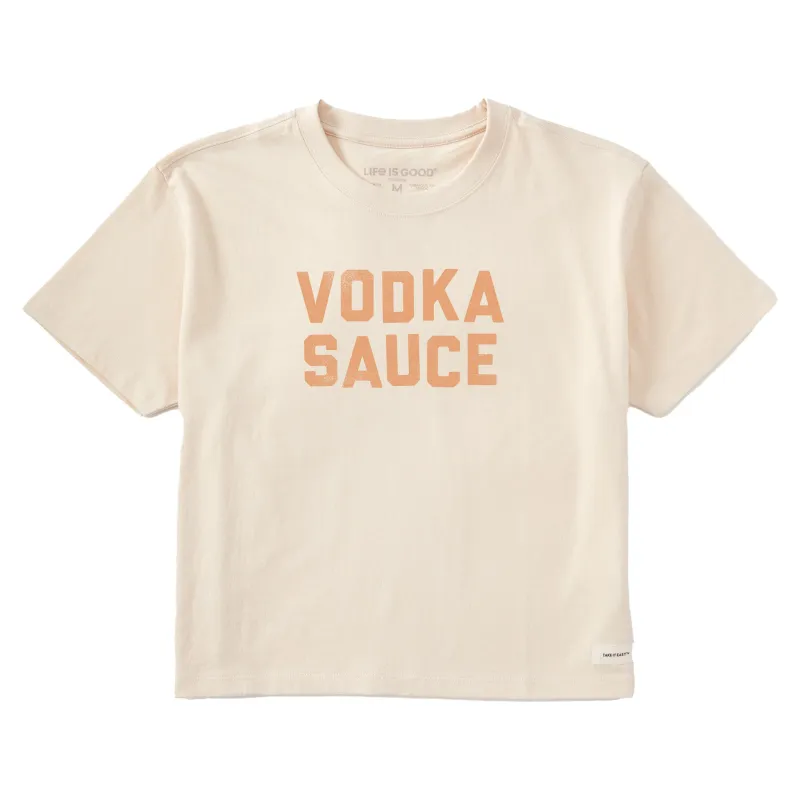 Women's Vodka Sauce Short Sleeve Crusher Boxy Tee sold by Life is Good