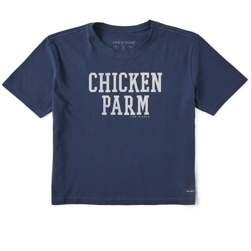 Women's Chicken Parm Short Sleeve Crusher Boxy Tee sold by Life is Good