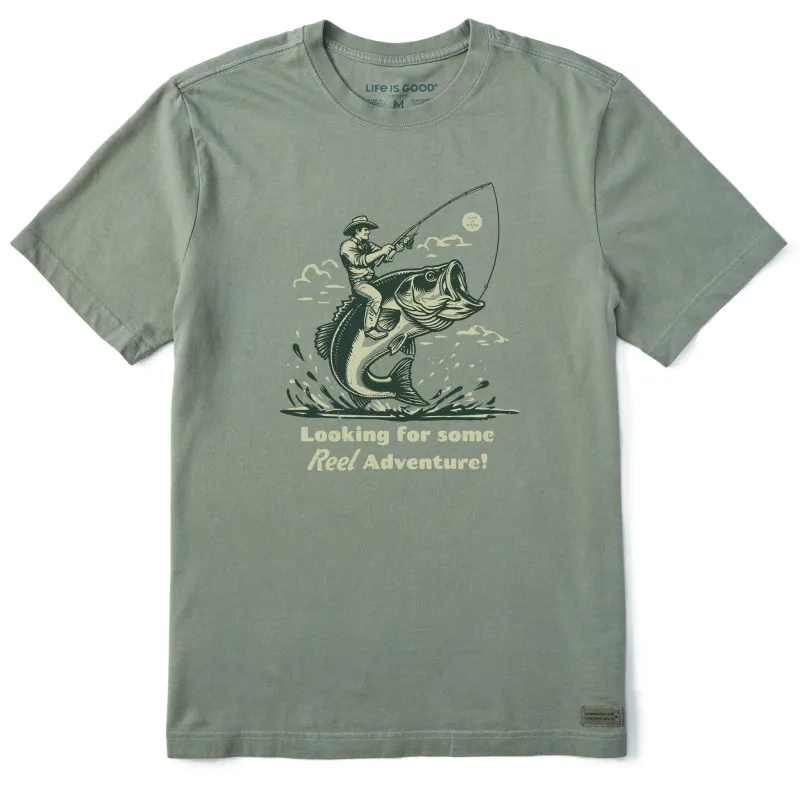 Men's Looking for some Reel Adventure Short Sleeve Tee sold by Life is Good