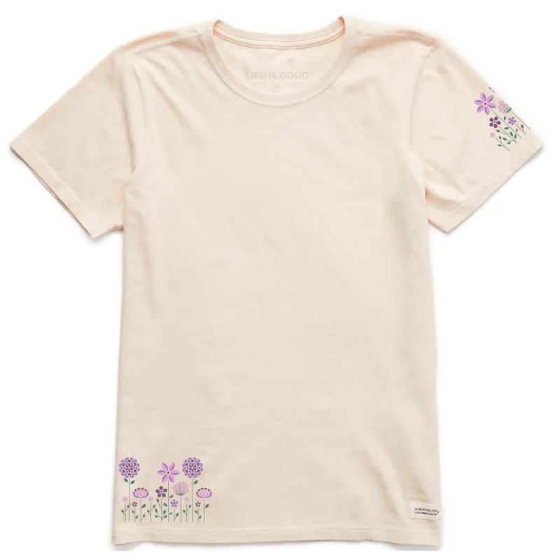 Women's Linear Flower Garden Short Sleeve Crusher Tee sold by Life is Good