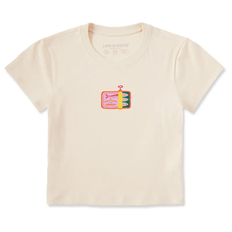 Women's Sardine Tin Crusher-LITE Shrunken Tee sold by Life is Good