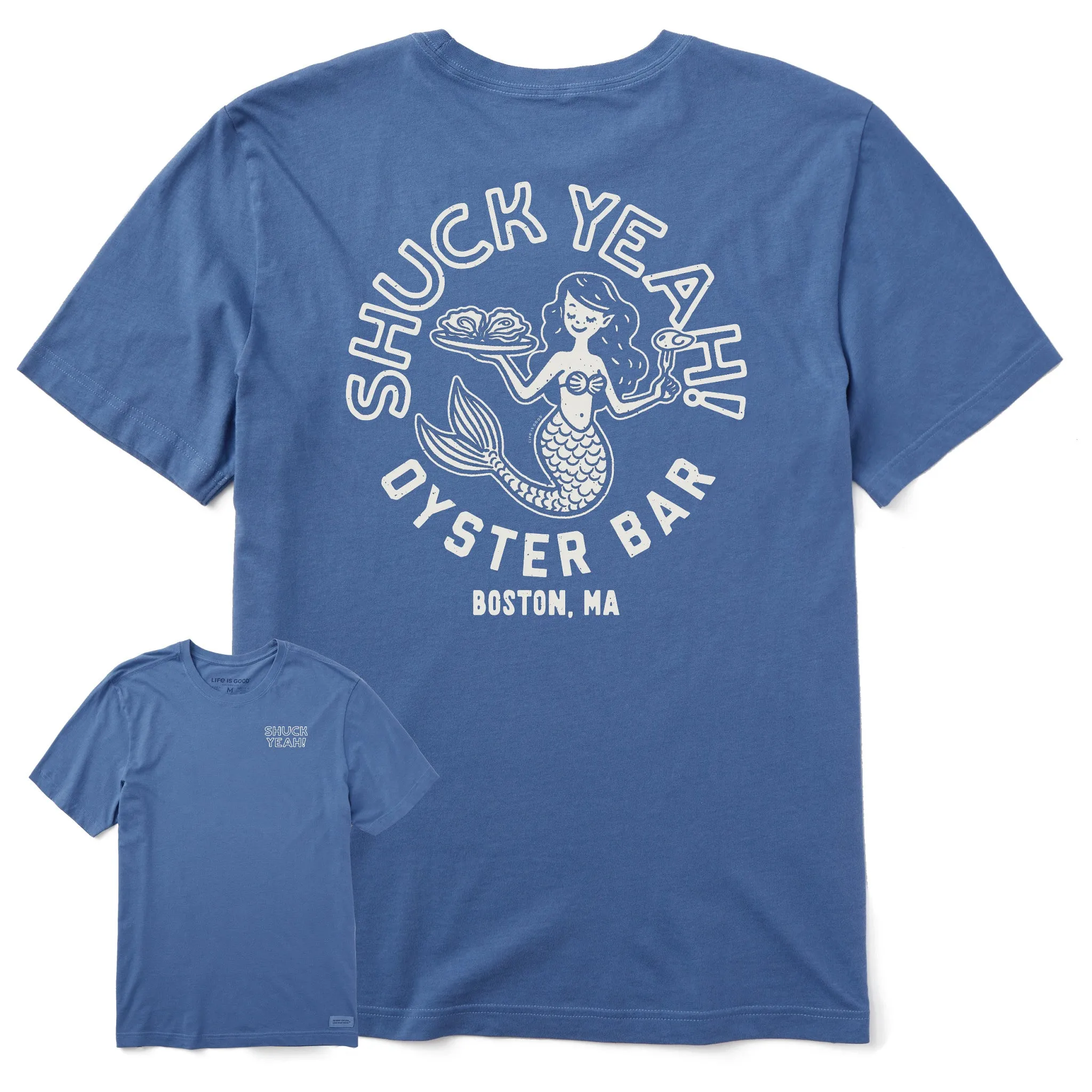 Men's Shuck Yeah Oyster Bar Short Sleeve Tee sold by Life is Good