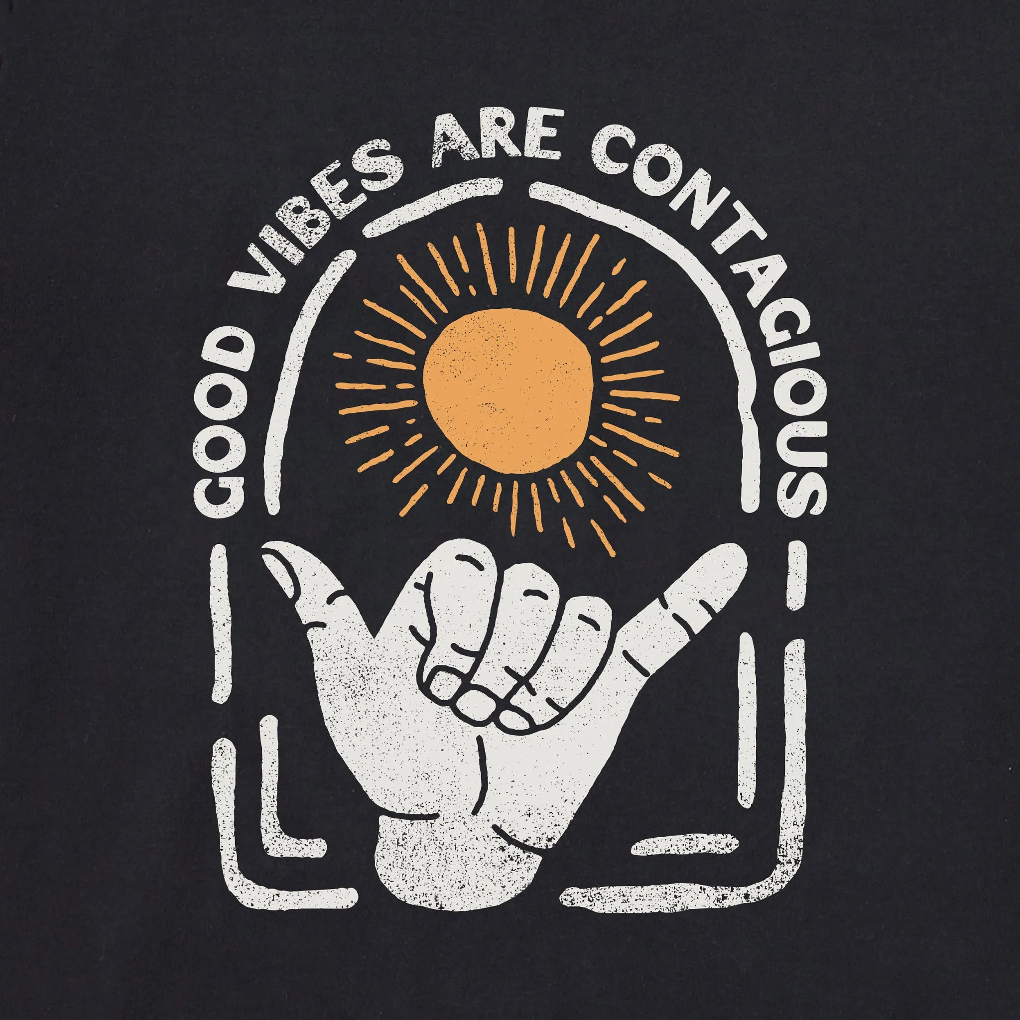 Women's Good Vibes are Contagious Hang Loose Short Sleeve Crusher Boxy Tee sold by Life is Good product image thumbnail 2