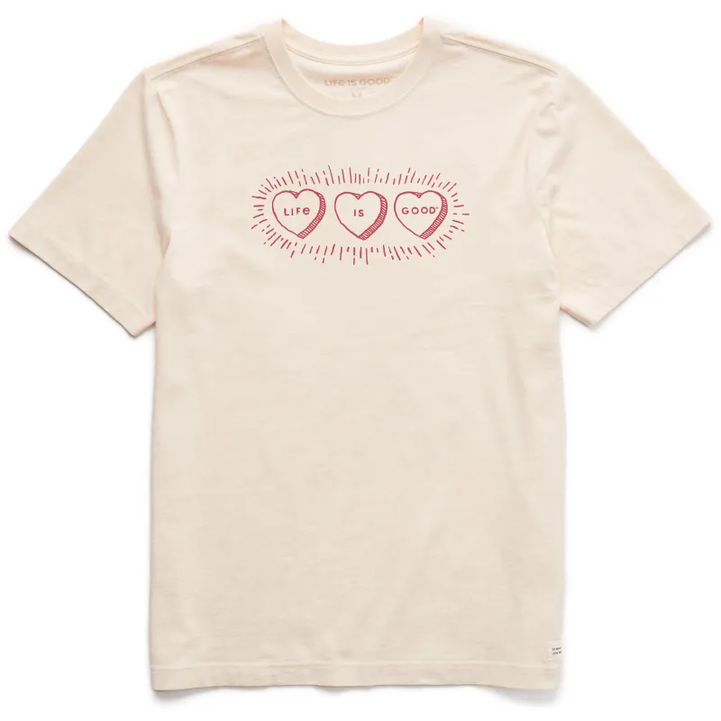 Men's Three LIG Hearts Short Sleeve Crusher Tee sold by Life is Good