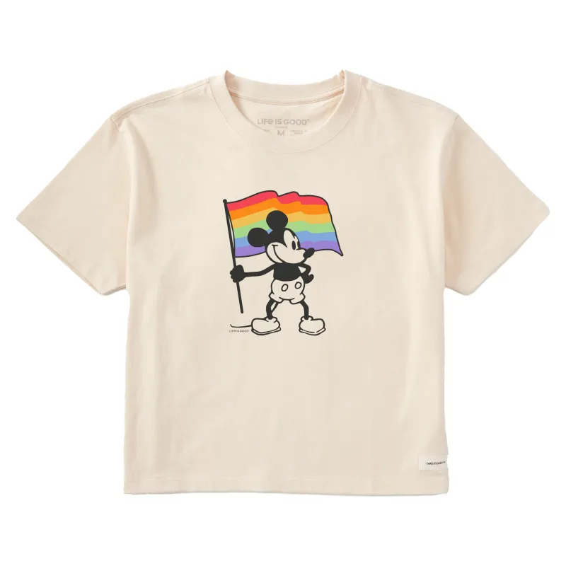Women's Willie Pride Flag Short Sleeve Crusher Boxy Tee sold by Life is Good