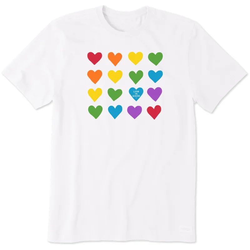 Men's Pride Hearts Short Sleeve Tee sold by Life is Good