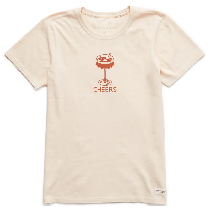 Women's Cheers Cocktail Short Sleeve Crusher Tee sold by Life is Good