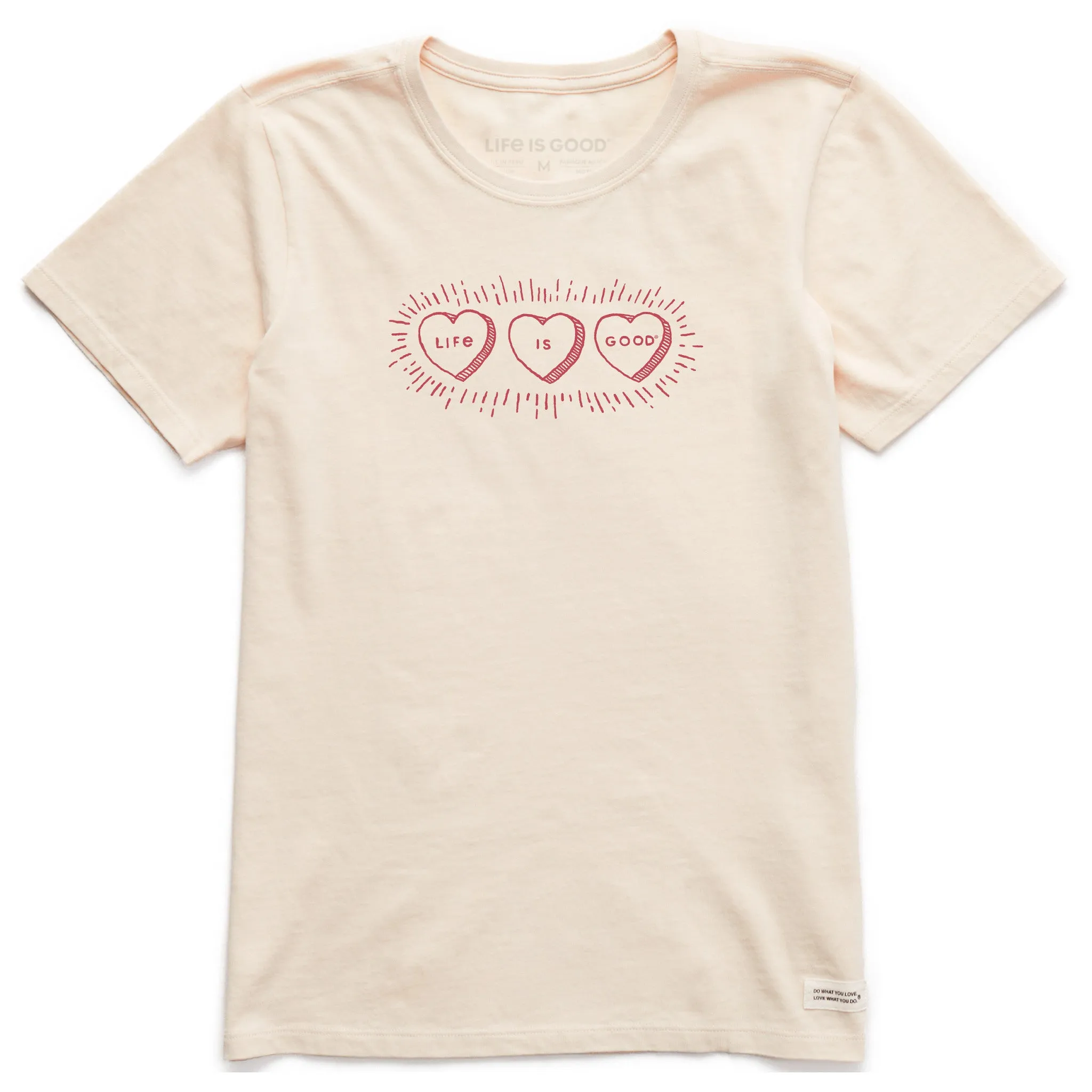 Women's Three LIG Hearts Short Sleeve Crusher Tee sold by Life is Good