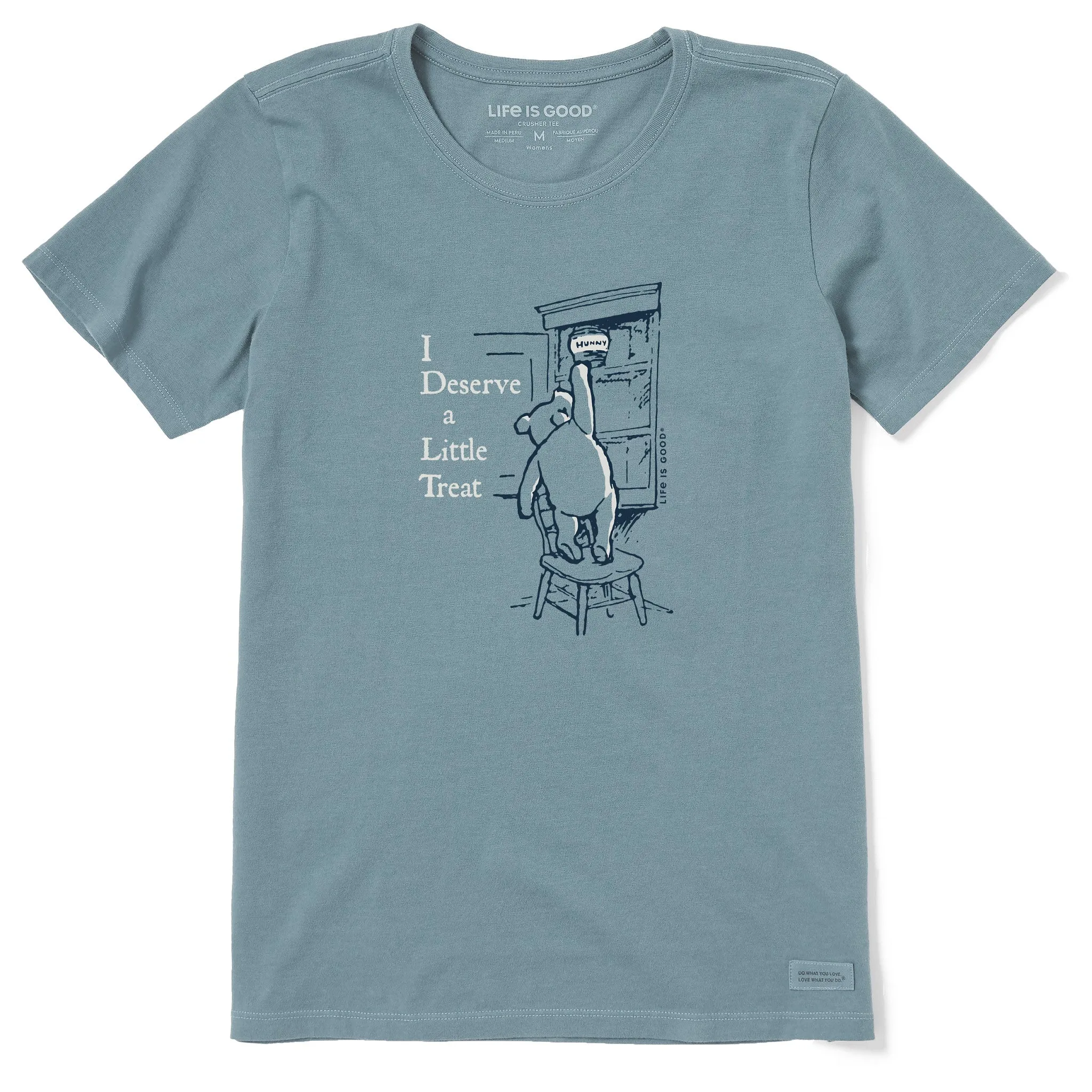 Women's I Deserve a Little Treat Winnie Short Sleeve Crusher Tee sold by Life is Good